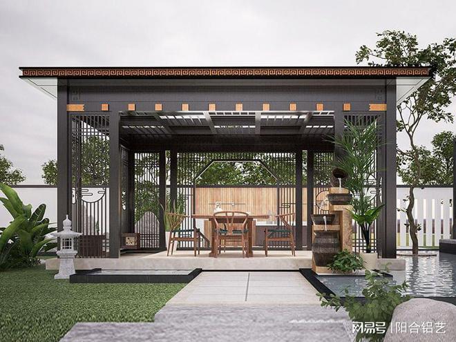 hth最新官网登录别出心裁的新中式凉亭设计塑造庭院自然之美